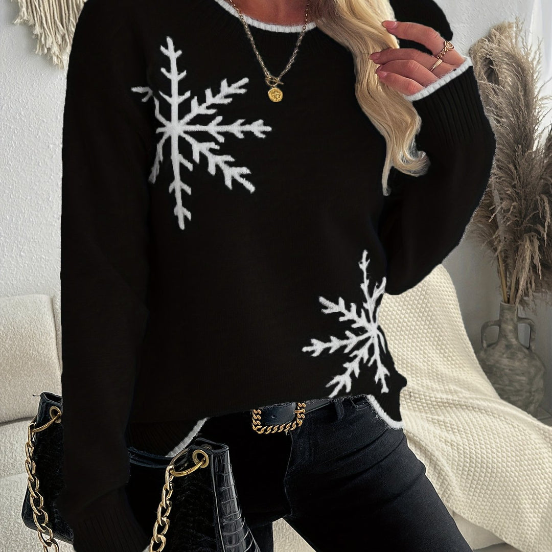 Clara | Snowflake Jacquard Sweater