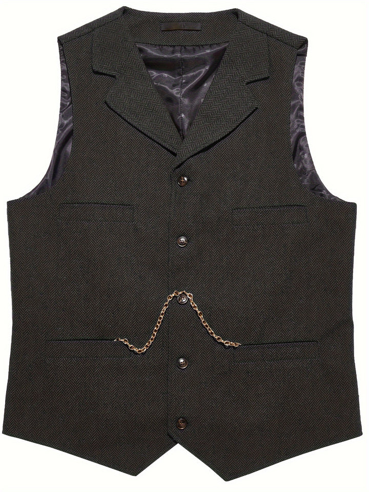Archer | Herringbone Tailored Waistcoat
