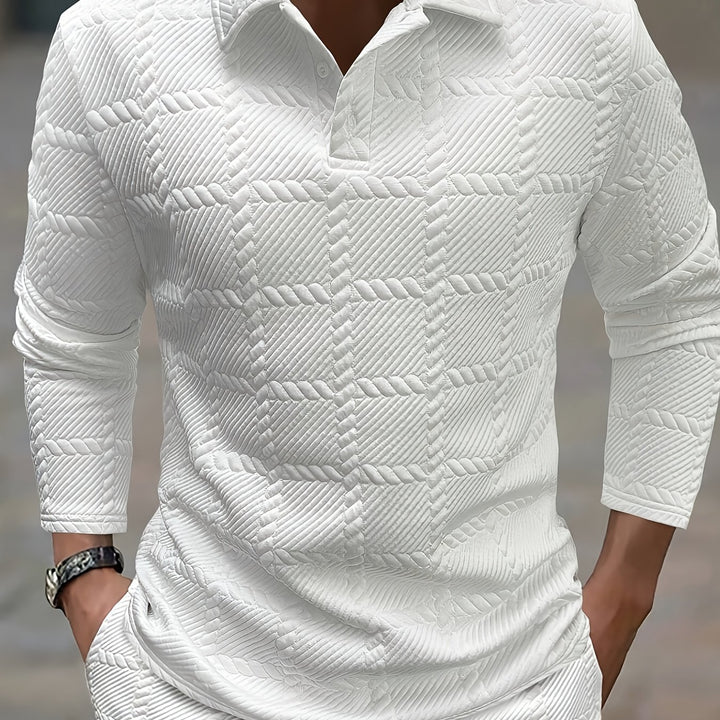 Camden | Men's Knit Jacquard Polo