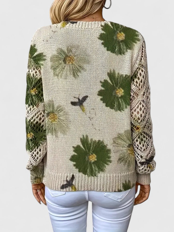 Nell | Floral V-Neck Sweater