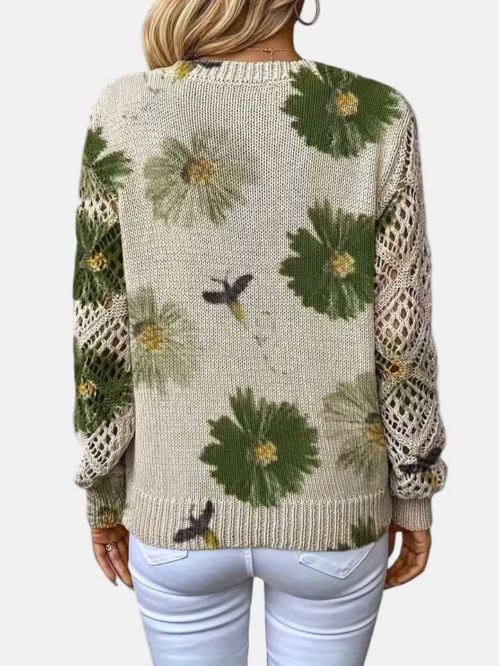 Marlisa | Floral Openwork Sweater