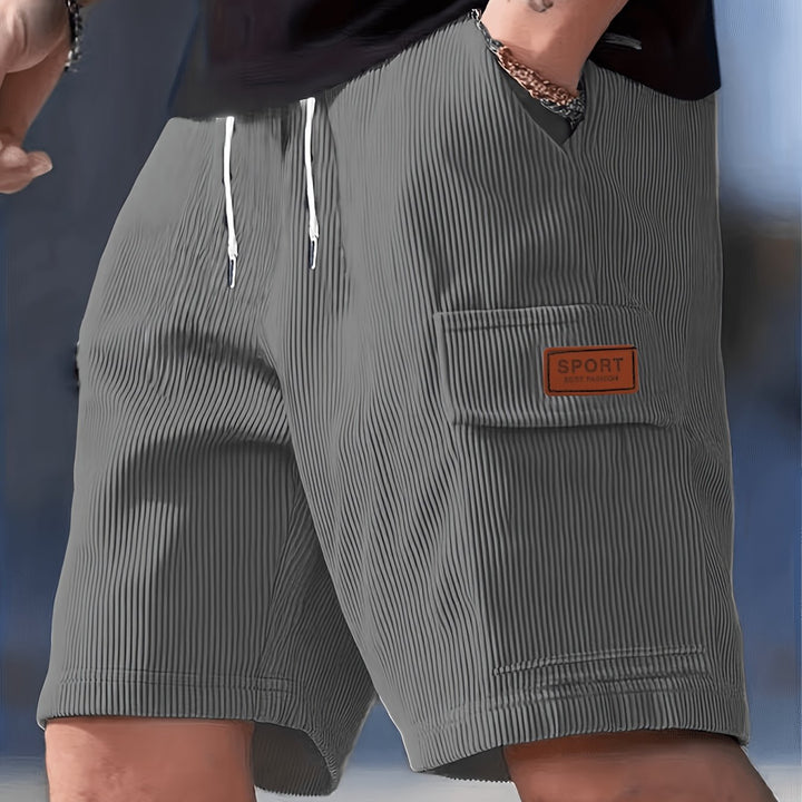 Tate | Men's Corduroy Cargo Drawstring Shorts