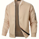 Marcus | Textured Stand-Collar Bomber Jacket