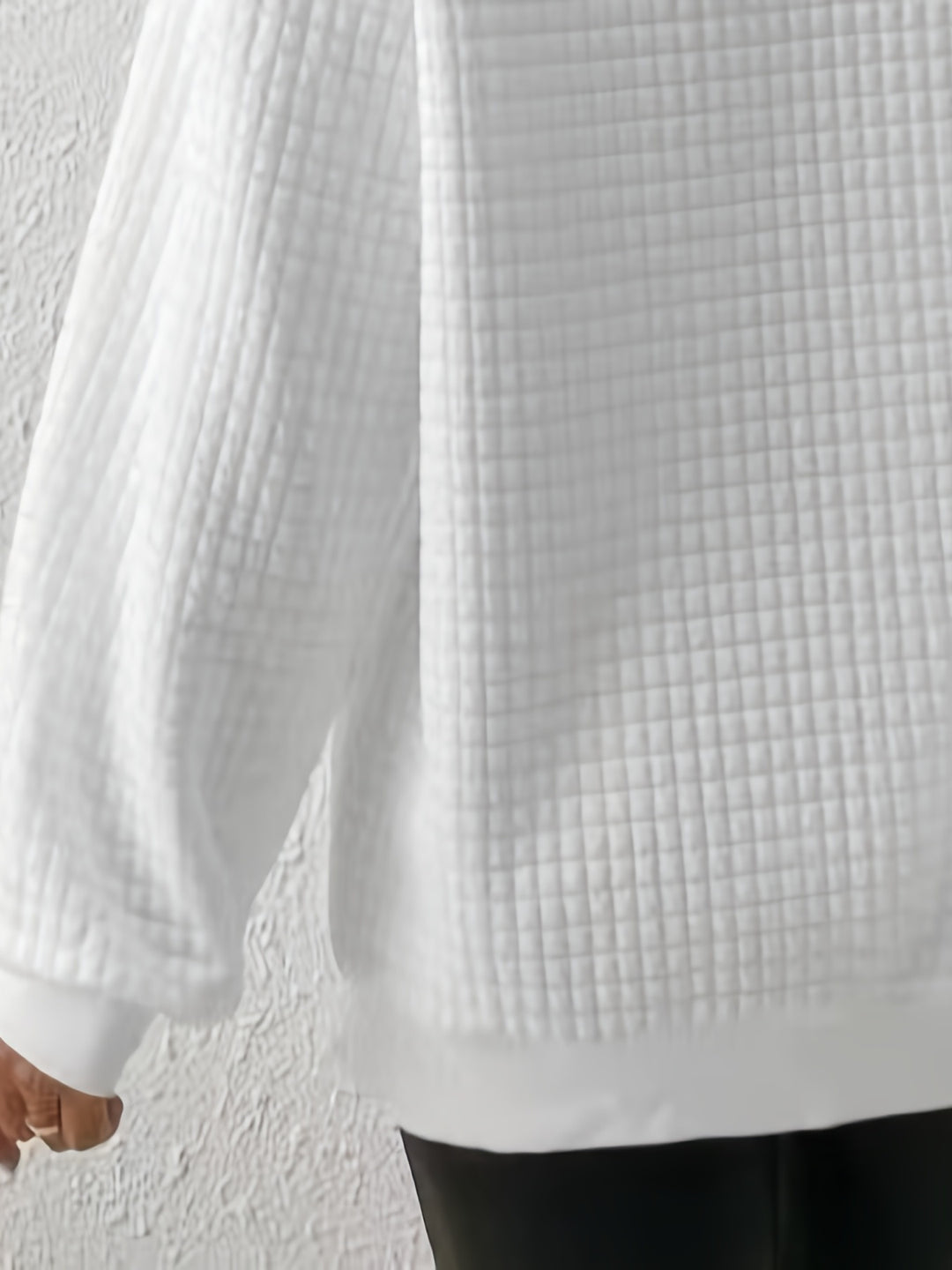 Adelina | Quarter-Zip Textured Sweater