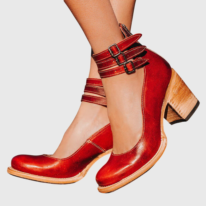 Brynn | Elegant Block-Heel Ankle Heels