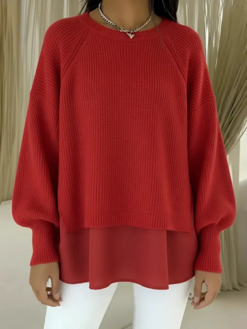 Eileen | Layered Ribbed-Knit Sweater
