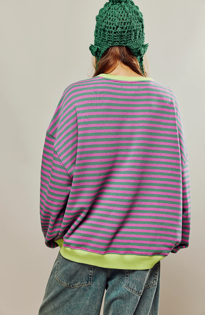 June | Striped Round-Neck Sweater