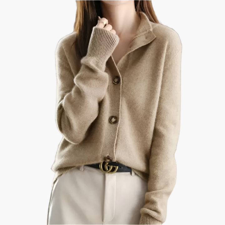 Eleanora | Collared Button-Up Cardigan