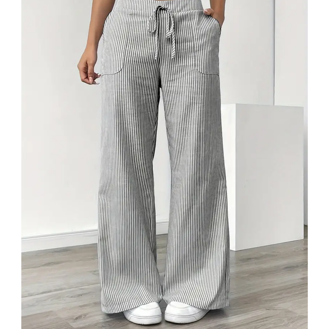 Katie | Striped Pant With Pockets