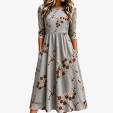 Margot | Embroidered Floral Midi Dress