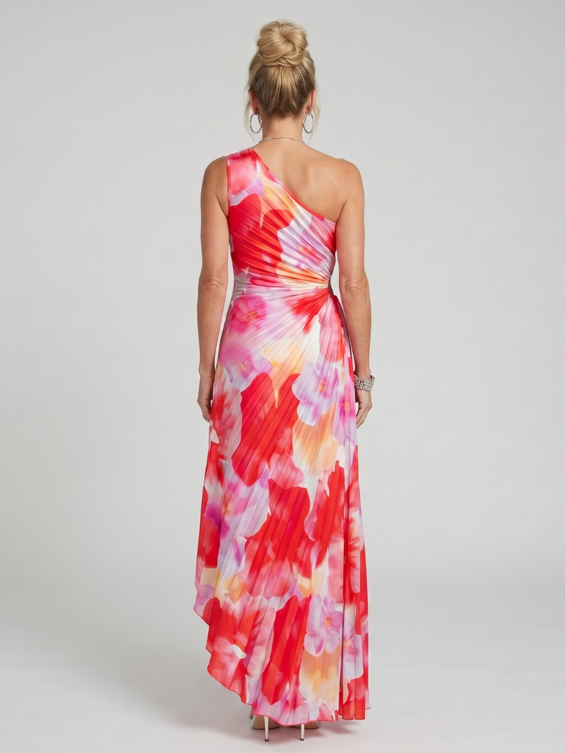 Sloane | One-Shoulder Pleated Maxi Dress