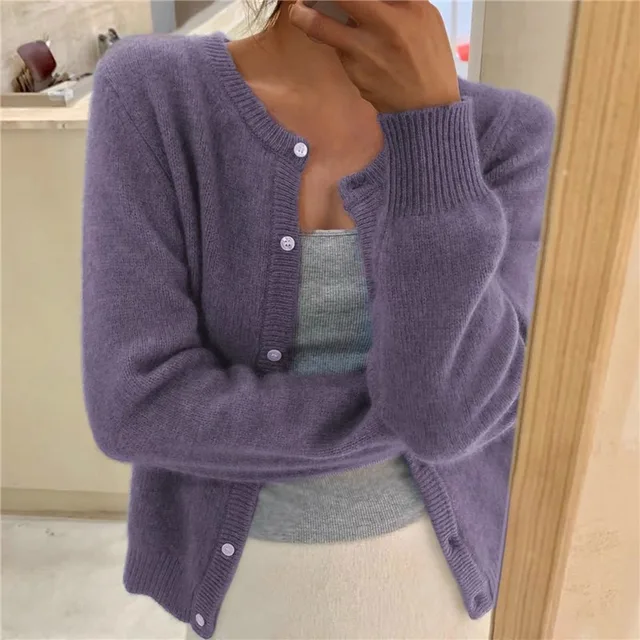 Adaline | Soft Knit Round-Neck Cardigan