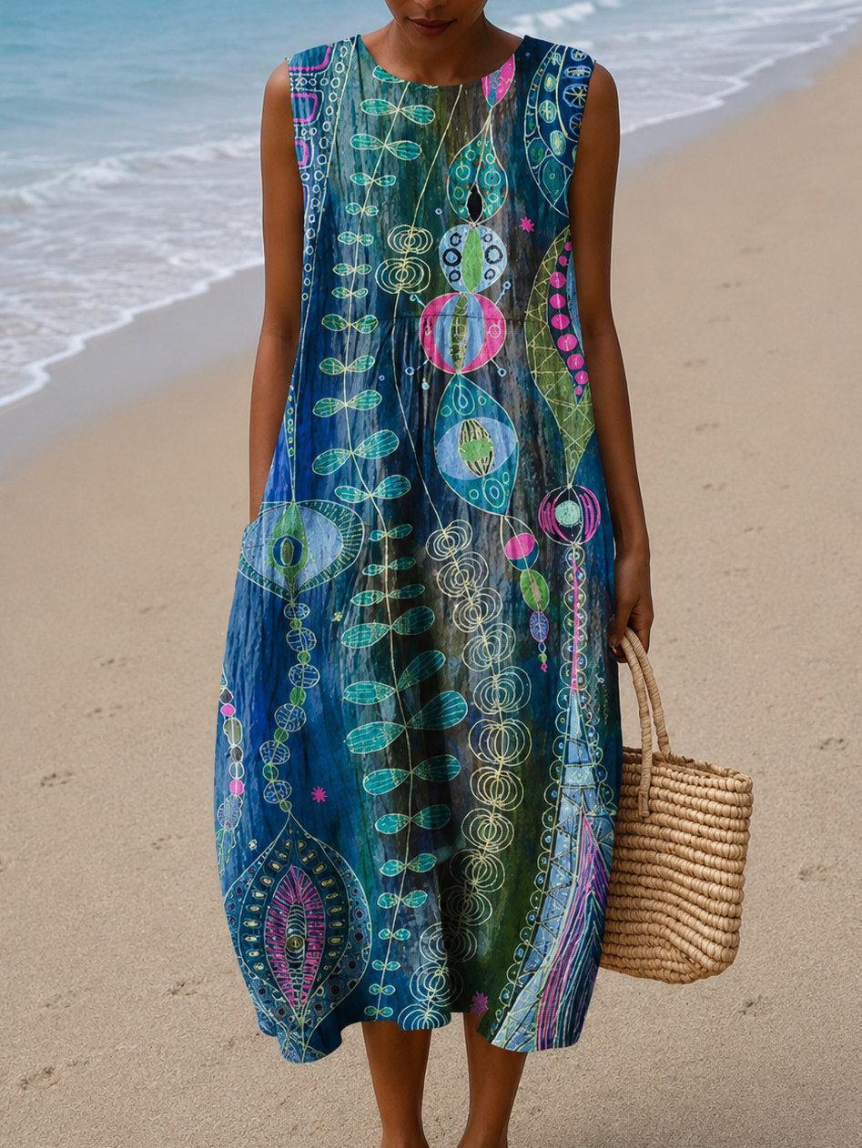 Gretchen | Flowing Sleeveless Beach Dress