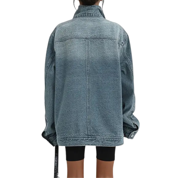 Frances | Vintage-Washed High-Neck Jacket