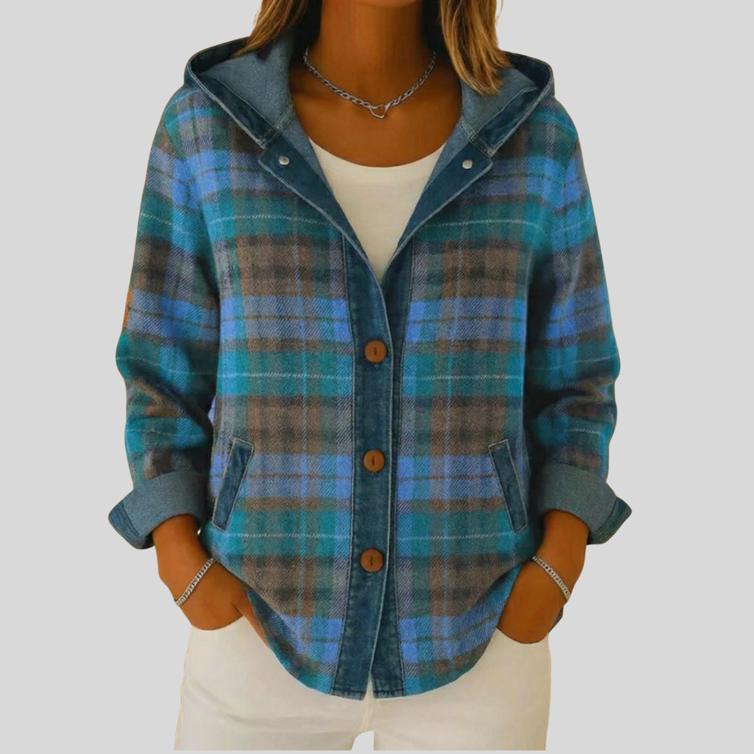 Maribeth | Hooded Plaid Shacket
