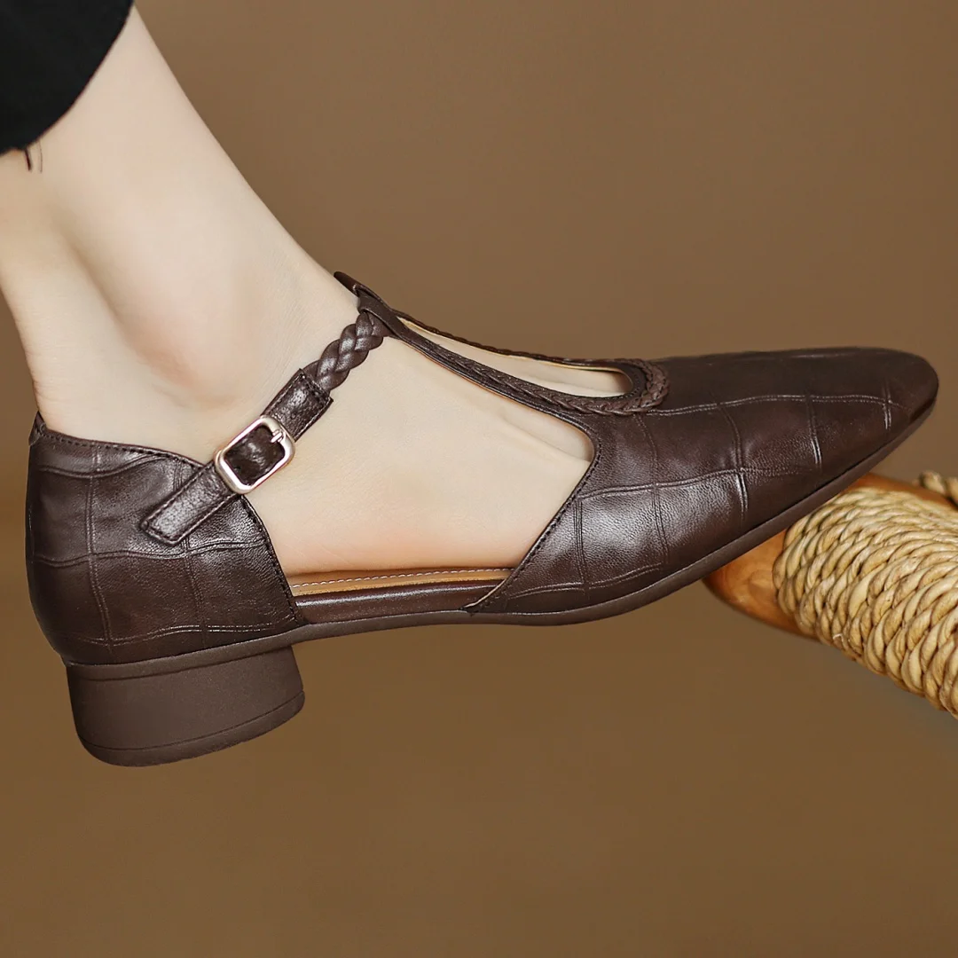 Philippa | Timeless T-Strap Flats