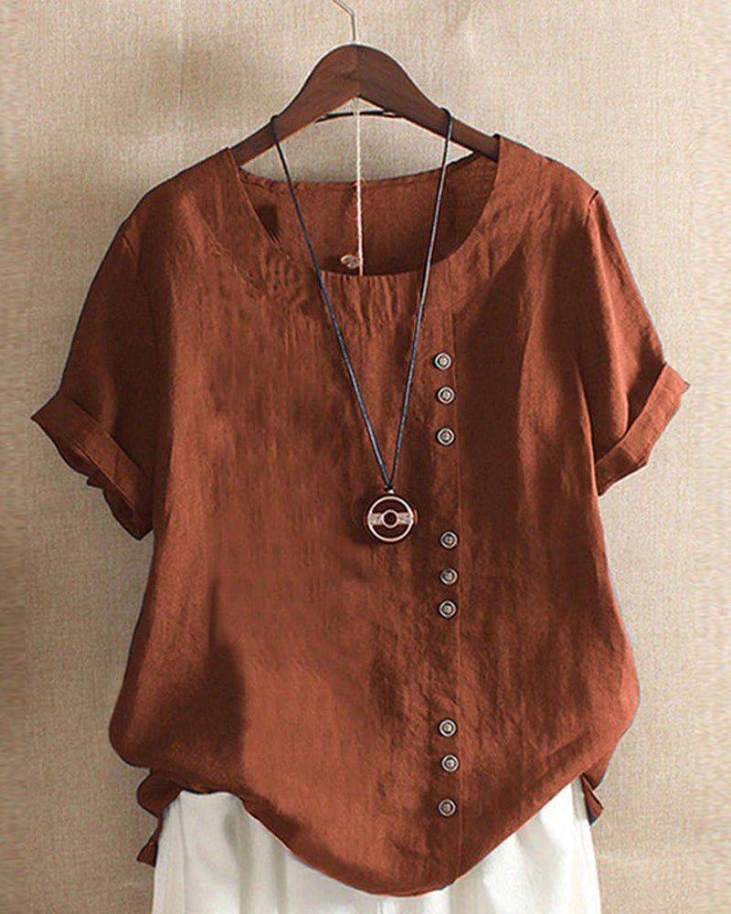 Matilda | Relaxed Button-Detail Blouse