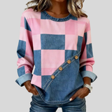 Elsie | Colorblock Patchwork Sweatshirt