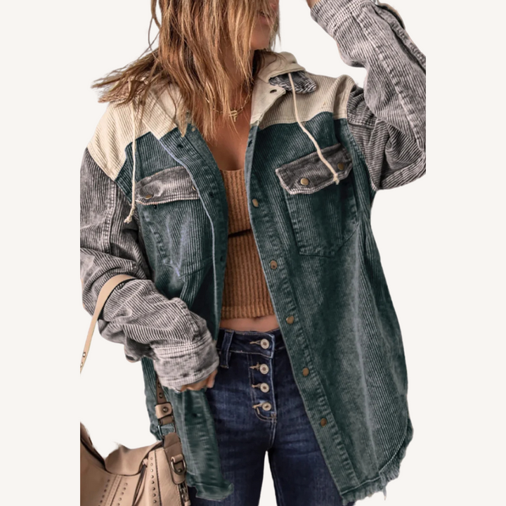 Paige | Retro Colorblock Hooded Jacket