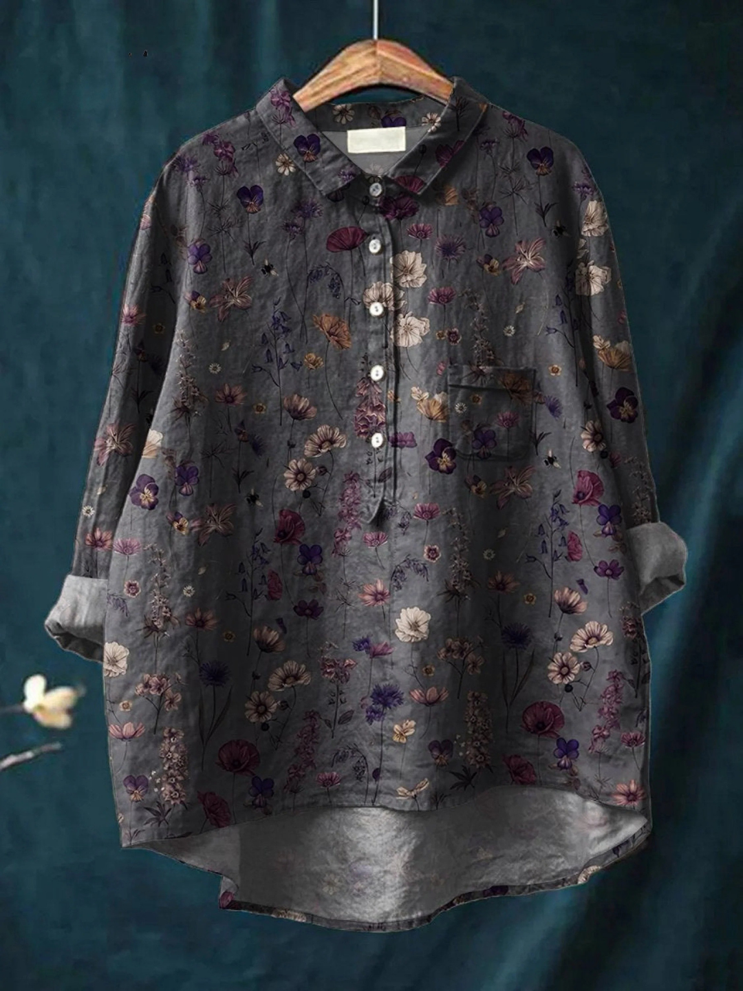 Sabine | Botanical Print Relaxed Shirt