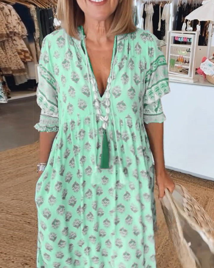 Bianca | Breezy Floral V-Neck Dress