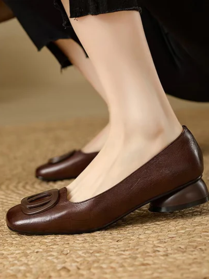 Blanche | Elegant Square-Toe Flats