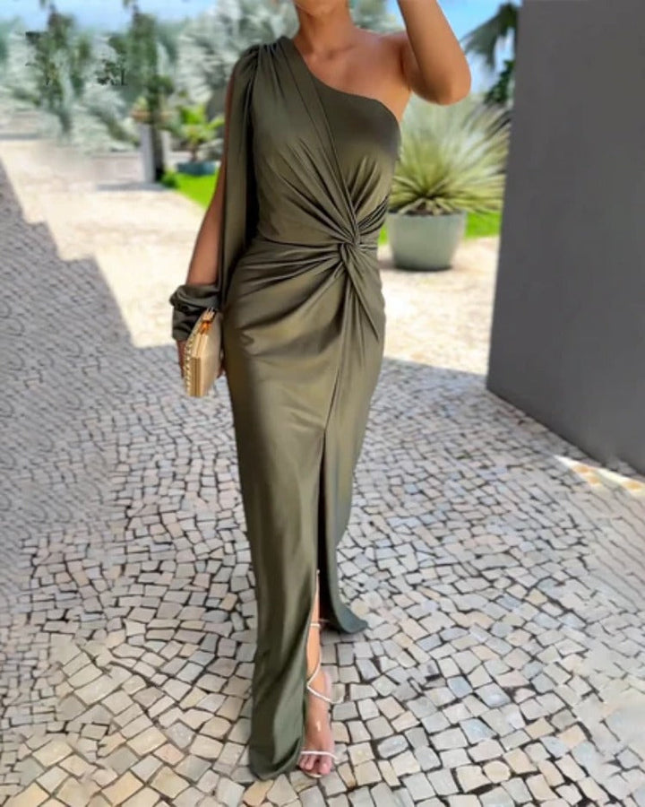 Sabrina | Elegant One-Shoulder Evening Gown