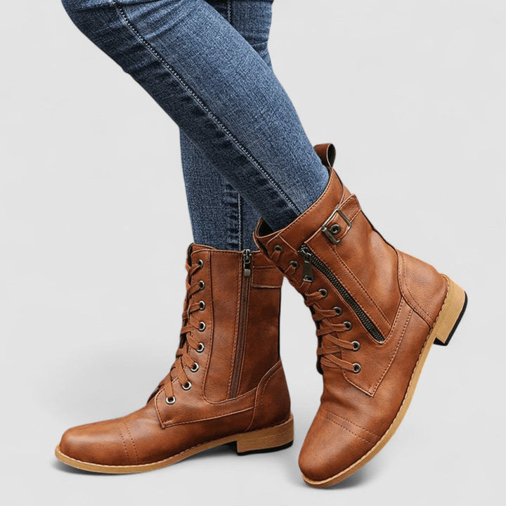 Carol | Timeless Lace-Up Western Boots