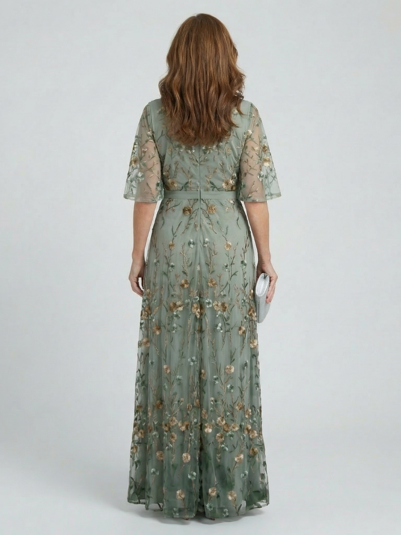 Amara | Floral V-Neck Maxi Dress