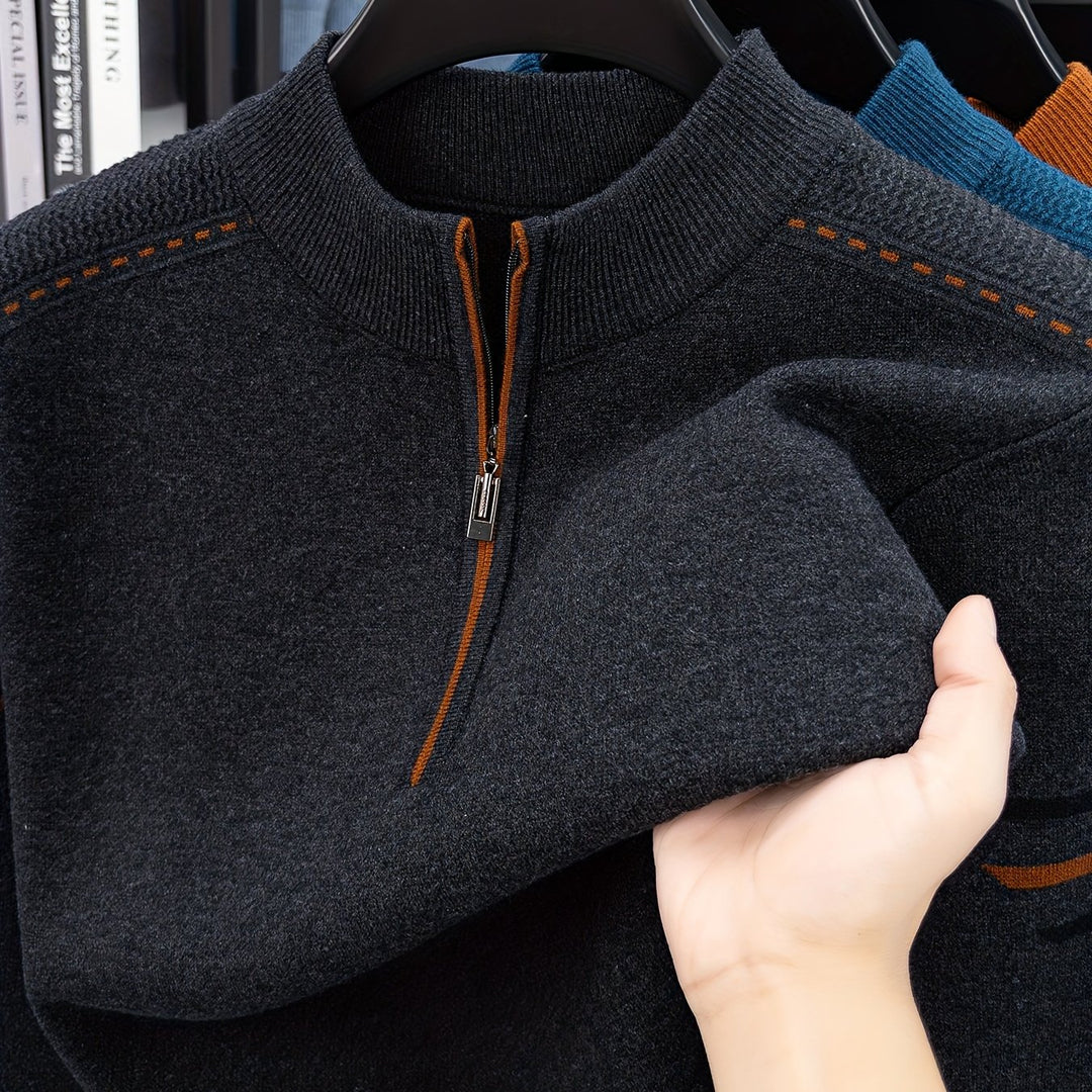 Ambrose | Zip-Neck Pullover Sweater