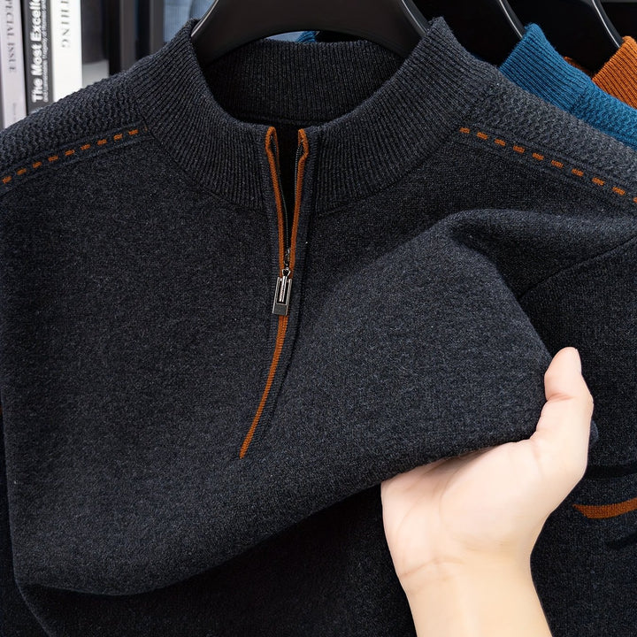 Ambrose | Zip-Neck Pullover Sweater
