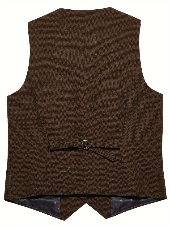 Archer | Herringbone Tailored Waistcoat