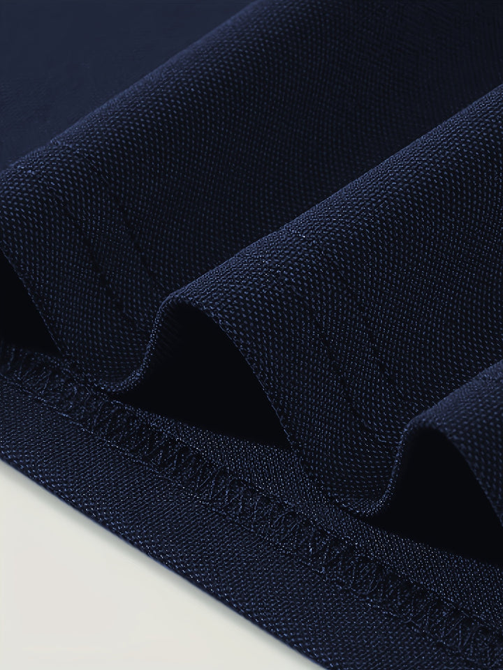 Whitmore | Men's Jacquard Collar Navy Polo
