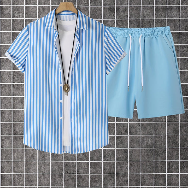Cabot | Men's Print Short Sleeve Shirt & Shorts Set