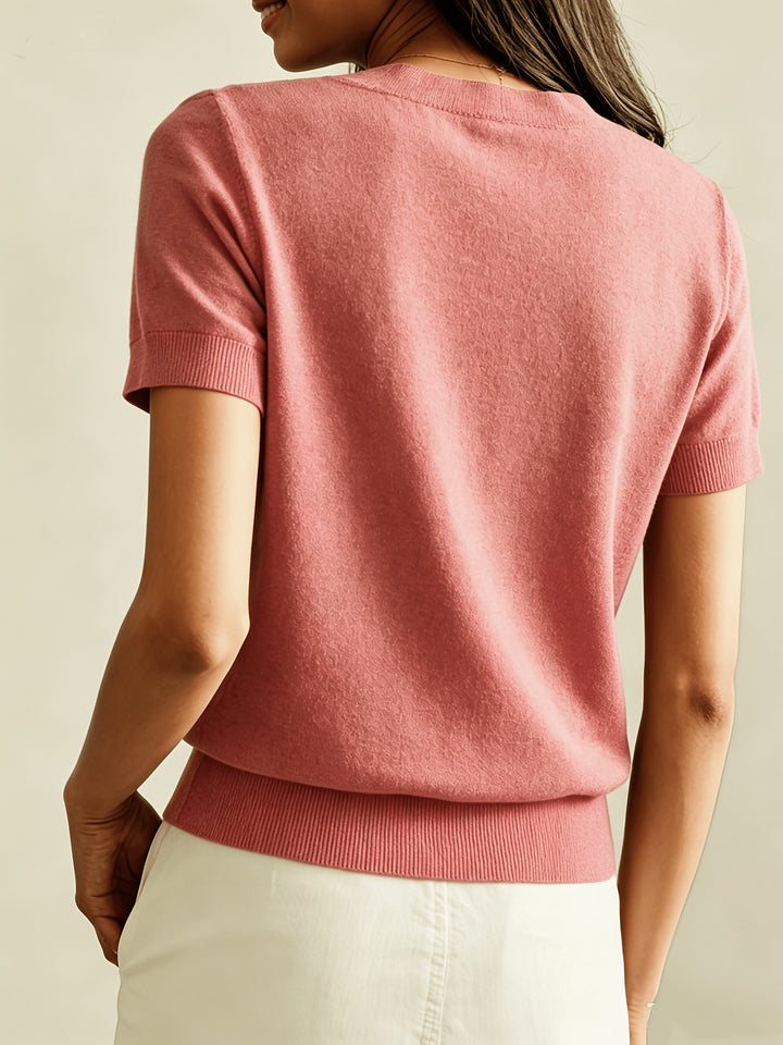 Margot | Refined Short-Sleeve Knit Top