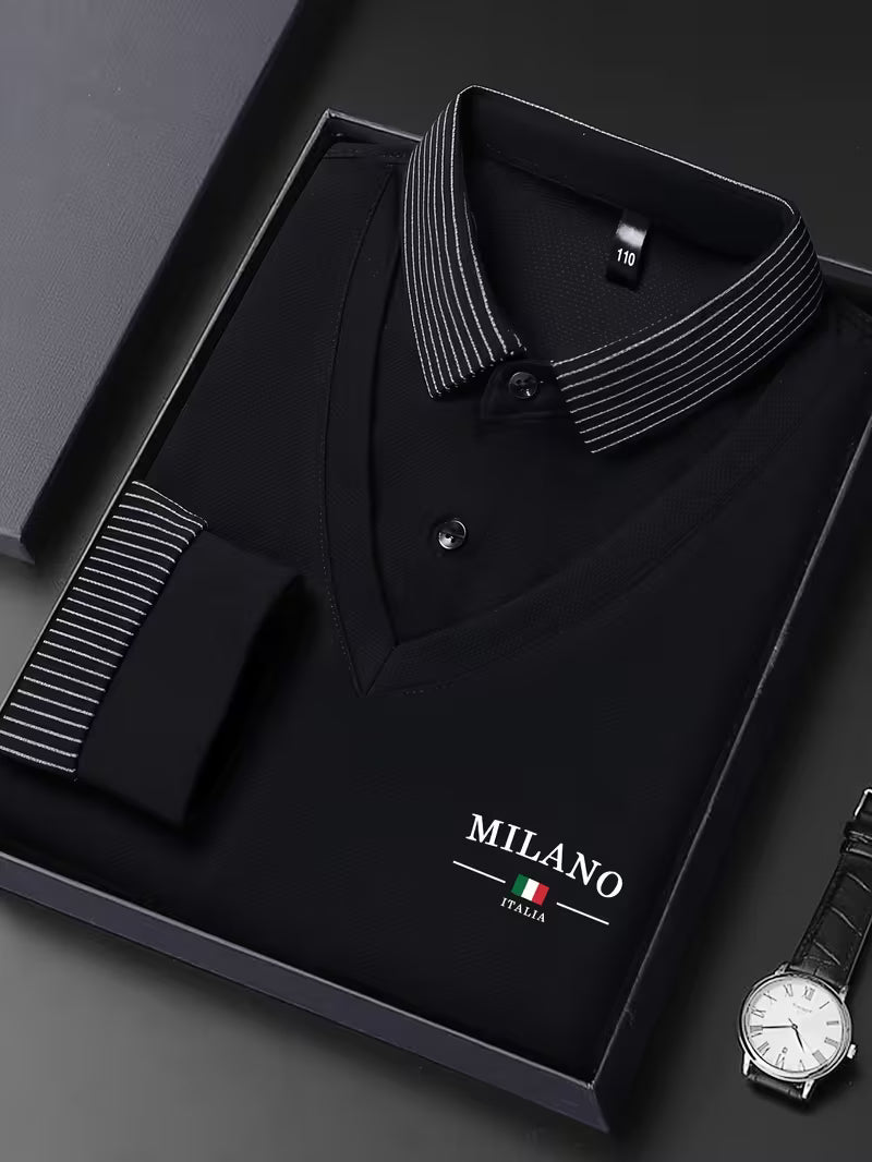 Calloway | Men's Fine Knit Long Sleeve Polo