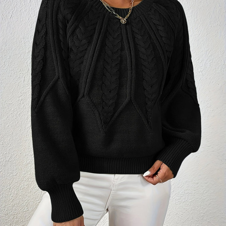 Greta | Cable-Knit Round-Neck Sweater
