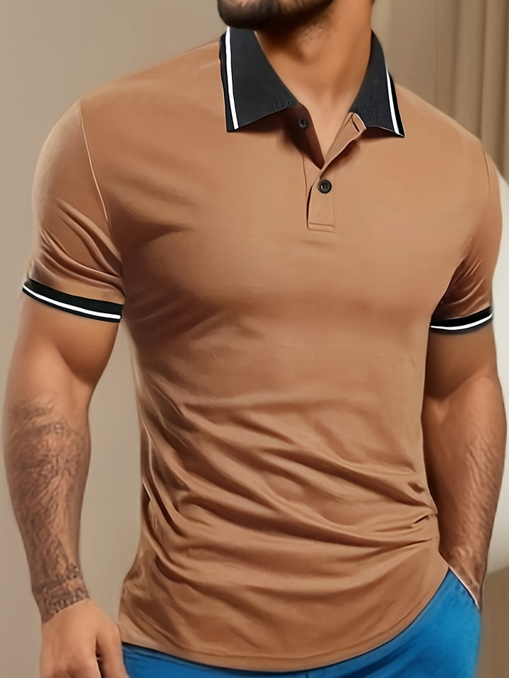 Larkin | Men's Knit Turn-Collar Polo