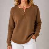 Carol | Classic Button Henley Sweater