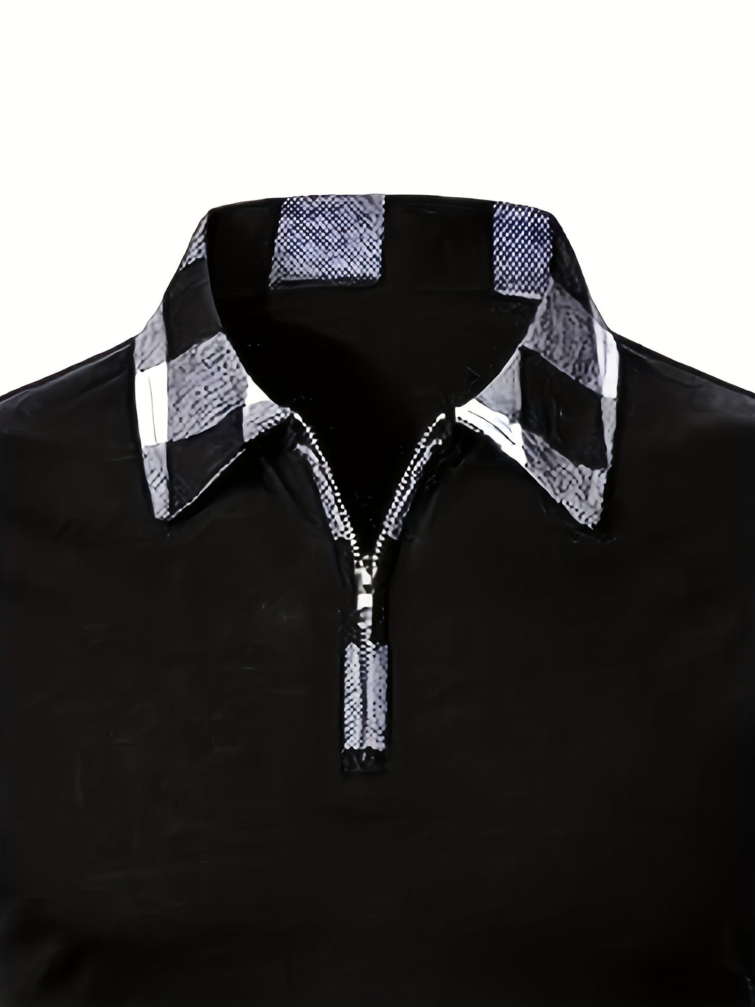 Jasper | Half-Zip Plaid-Sleeve Shirt