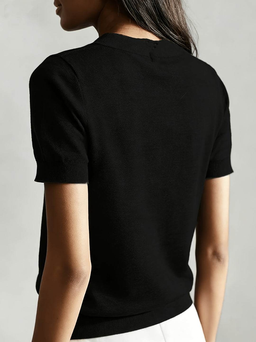 Margot | Refined Short-Sleeve Knit Top