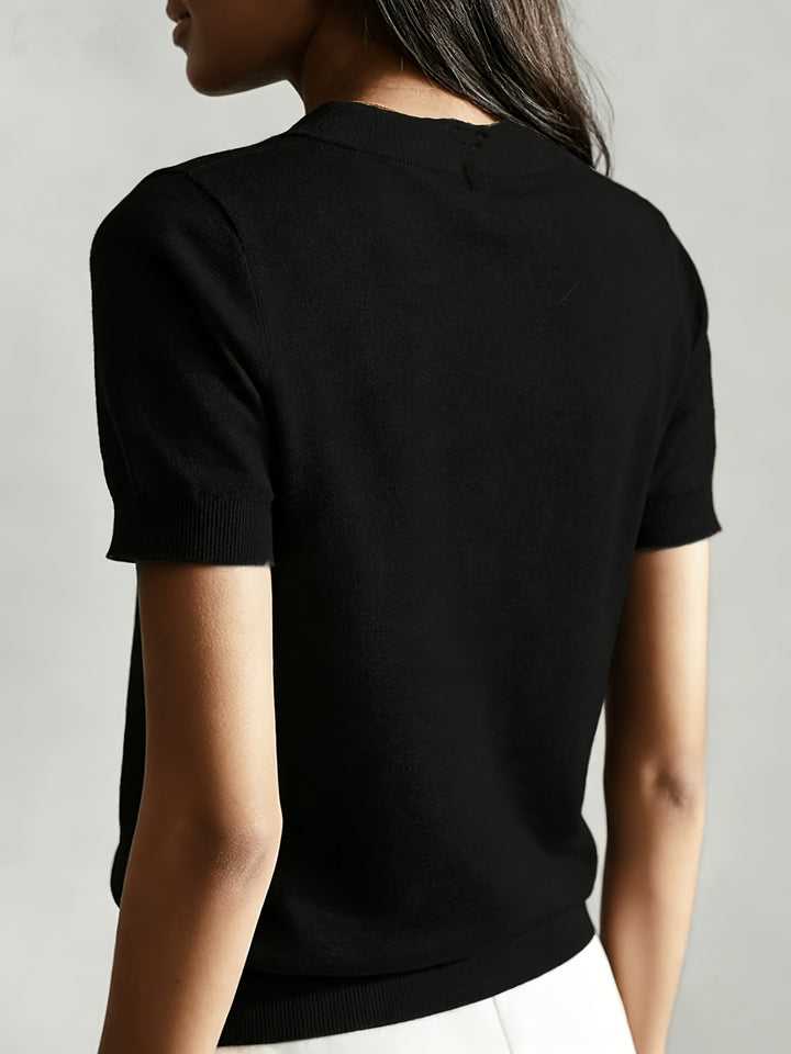 Margot | Refined Short-Sleeve Knit Top