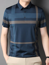 Rylan | Men's Plaid Lapel Short Sleeve Shirt