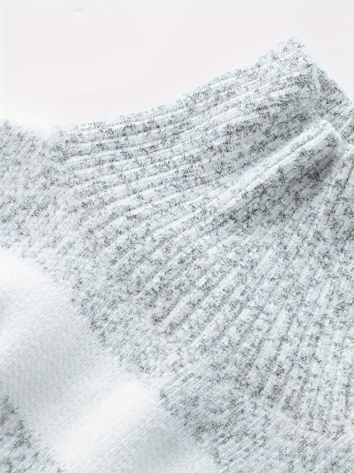 Brooke | Cozy High-Neck Striped Sweater
