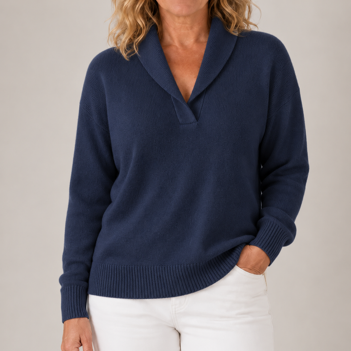 Romy | Refined Shawl Collar Sweater