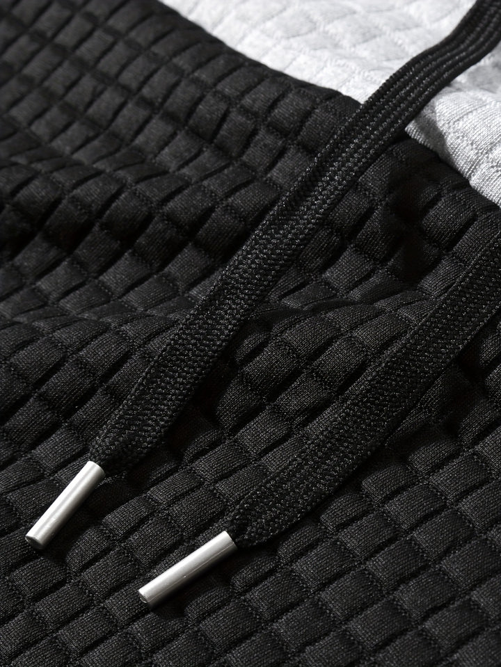 Grayson | Textured Color-Block Hoodie