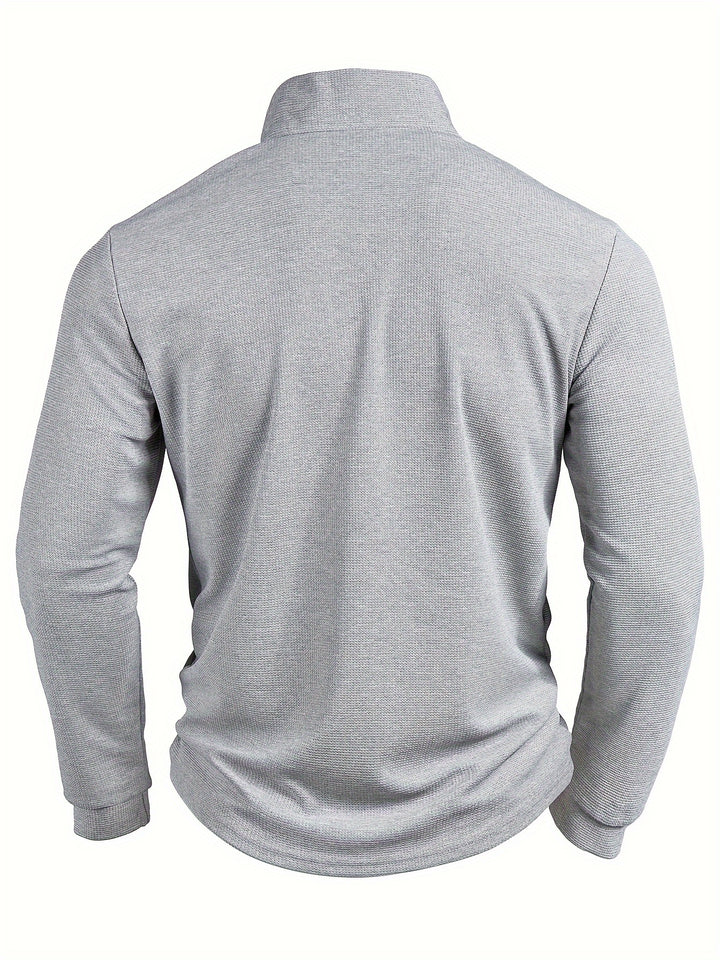 Harvey | Men's Textured Waffle Quarter-Zip Pullover
