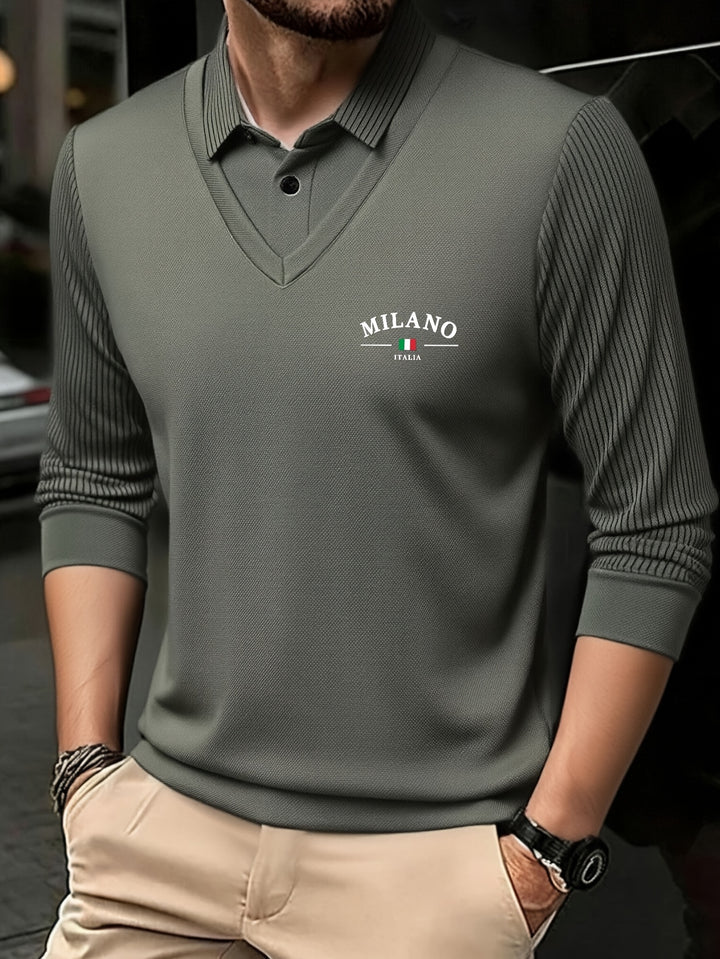 Calloway | Men's Fine Knit Long Sleeve Polo