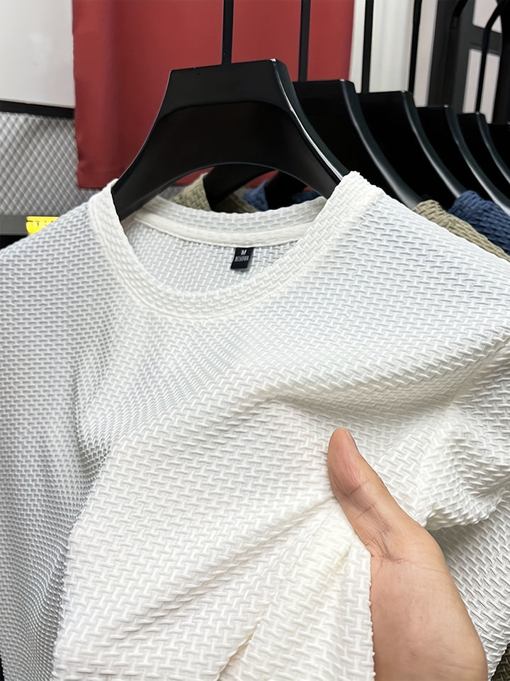 Sterling | Textured Round-Neck T-Shirt