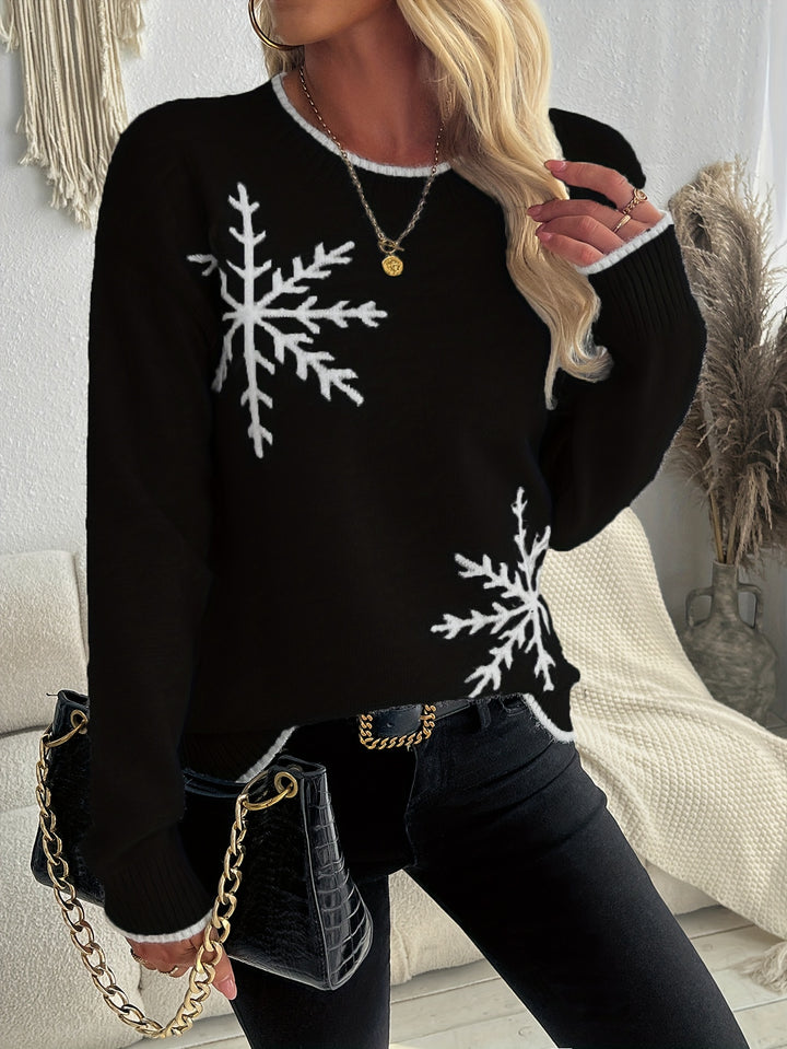 Clara | Snowflake Jacquard Sweater